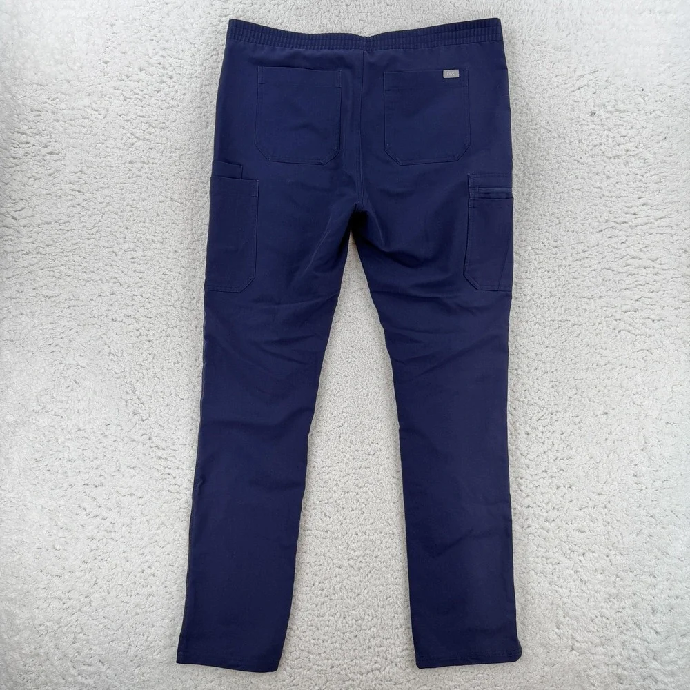 FIGS Technical Collection Pants Mens Medium Tall MT Blue Cargo Scrub TW2000T